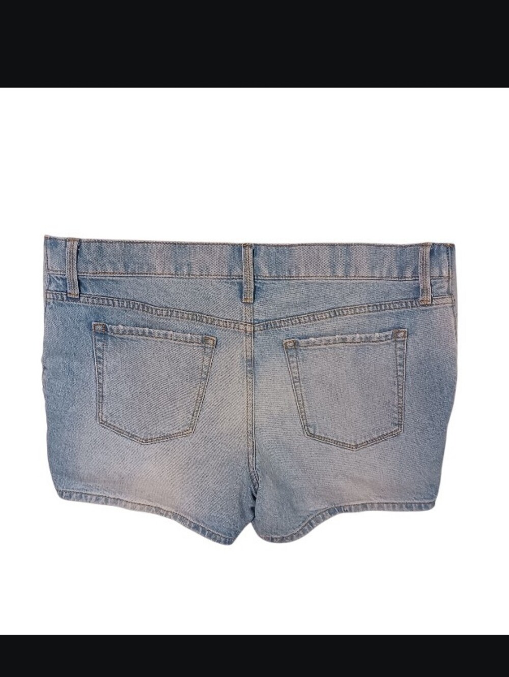 Isabel Maternity Denim Midi Short Side Panels Below Belly Fit - Picture 3 of 5